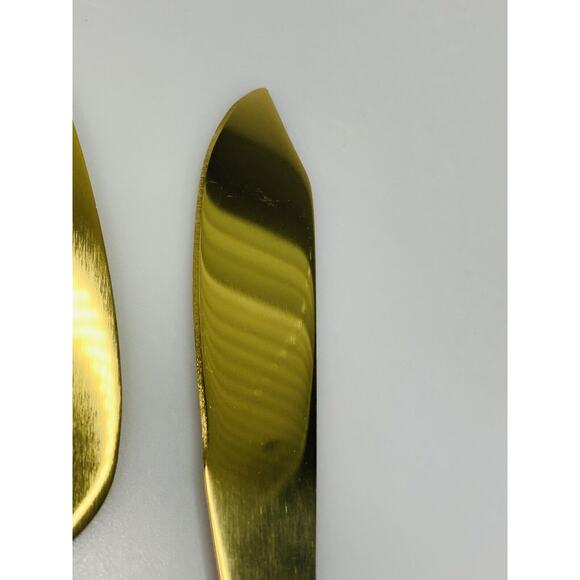 AW BRIDAL Wedding Cake Knife and Server Set Gold - Picture 3 of 6